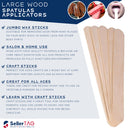 SellerTAG Large Wooden Wax Sticks for Home Spa Hair Removal, Multi-Purpose Craft Spatulas and Applicators, Artistic Paint Mixers, and Versatile Garden Vegetable Markers