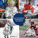 SellerTAG Emergency Foil Mylar Thermal Blanket, 52" x 84", Designed for NASA, Useful for Homeless care, Charity, Survival ,First Aid, Camping Gear, Hiking ( Silver, individually wrapped)