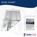 SellerTAG Emergency Foil Mylar Thermal Blanket, 52" x 84", Designed for NASA, Useful for Homeless care, Charity, Survival ,First Aid, Camping Gear, Hiking ( Silver, individually wrapped)