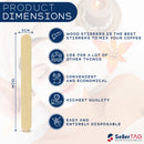SellerTAG Large Wooden Wax Sticks for Home Spa Hair Removal, Multi-Purpose Craft Spatulas and Applicators, Artistic Paint Mixers, and Versatile Garden Vegetable Markers