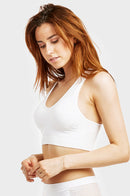 6-Pack Sofra Seamless Racerback Sports Bras – One Size, Workout & Gym Essentials