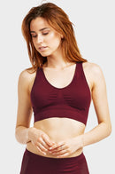 6-Pack Sofra Seamless Racerback Sports Bras – One Size, Workout & Gym Essentials