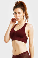 6 PACK SOFRA LADIES SEAMLESS SPORTS BRA