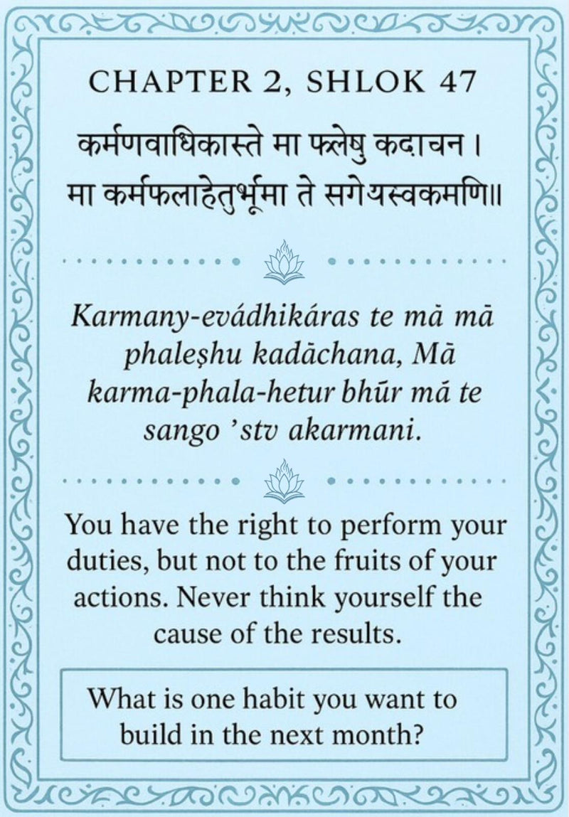 SOULCRAFT Gita Reflection Cards – 48 Hindu Emotion-Based Cards with Bhagavad Gita Quotes | Daily Mindfulness Deck for Emotional Wellness, Ancient Wisdom, Spiritual Growth, Meditation & Self-Reflection Practice