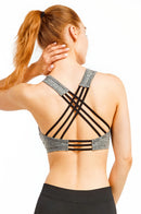 4 PACK SOFRA LADIES CROSS BACK SPORTS BRA