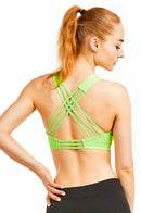 4 PACK SOFRA LADIES CROSS BACK SPORTS BRA