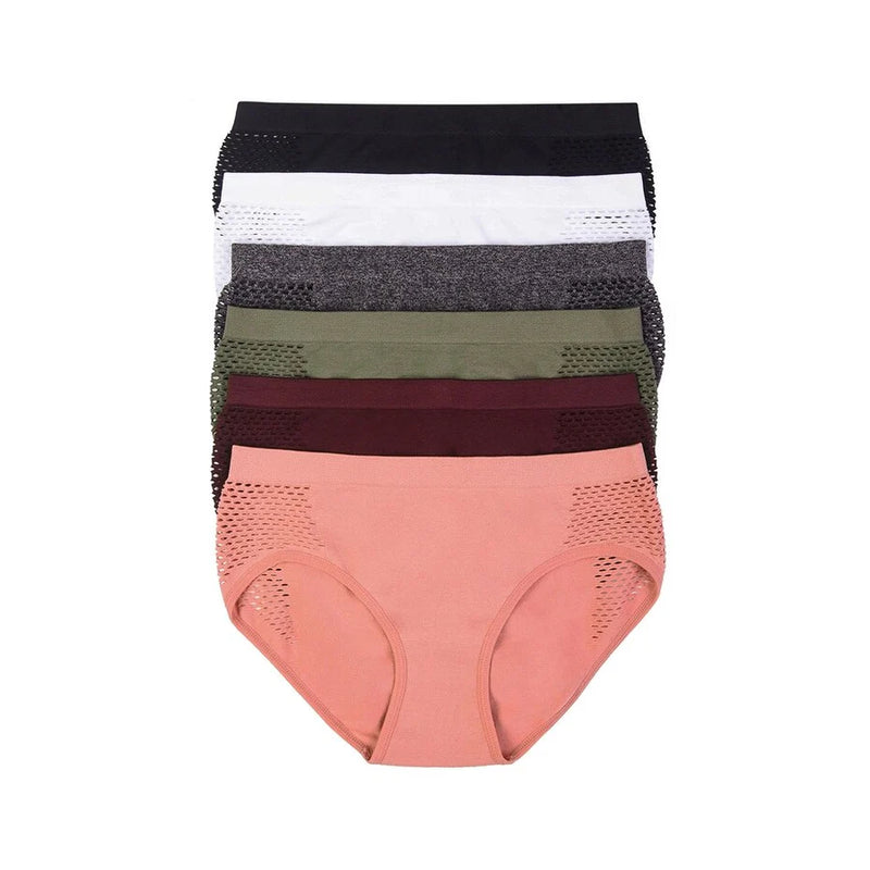 PACK OF 6 Mamia Women's Seamless Hipster Style One Size Fits Most