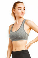 4 PACK SOFRA LADIES CROSS BACK SPORTS BRA