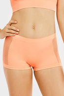 PACK OF 6 MAMIA WOMEN'S SEAMLESS SIDE MESH PANEL BOYSHORTS PANTY - One Size
