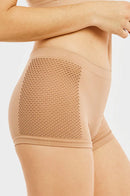 PACK OF 6 MAMIA WOMEN'S SEAMLESS SIDE MESH PANEL BOYSHORTS PANTY - One Size
