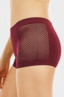 PACK OF 6 MAMIA WOMEN'S SEAMLESS SIDE MESH PANEL BOYSHORTS PANTY - One Size