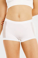 PACK OF 6 MAMIA WOMEN'S SEAMLESS SIDE MESH PANEL BOYSHORTS PANTY - One Size