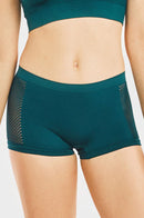 PACK OF 6 MAMIA WOMEN'S SEAMLESS SIDE MESH PANEL BOYSHORTS PANTY - One Size